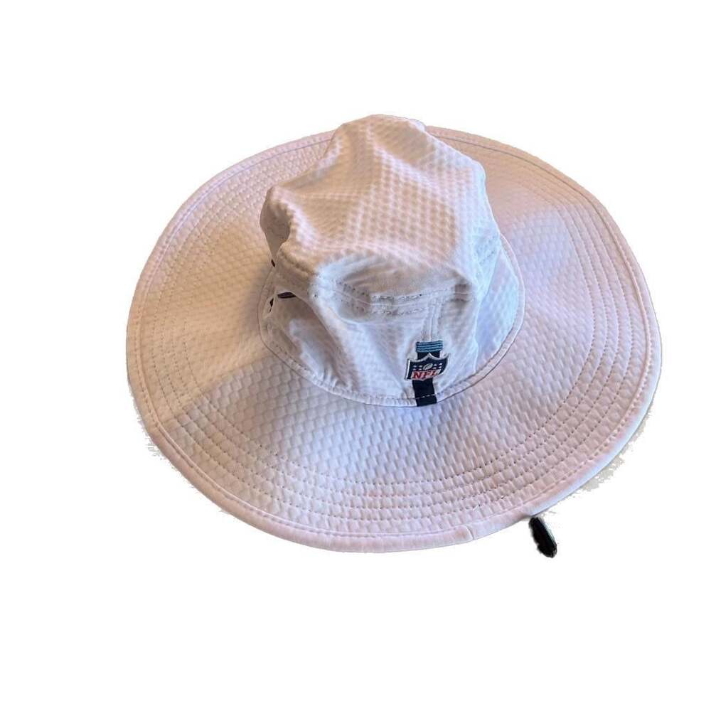 NFL Titans Sideline Bucket Hat White Football Logo One Size Adjustable NWT